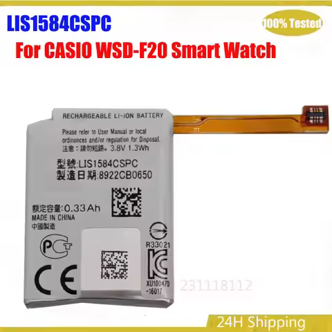 New Original LIS1584CSPC 500mAh Battery For CASIO WSD-F20 Smart Watch Battery
