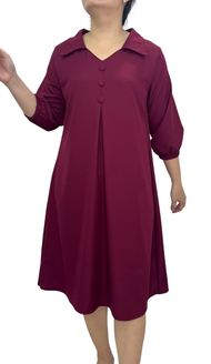LVL - Dress Debby Variasi Kancing Atasan Dress Kasual Blouse Kemeja Blus Fashion Wanita Tunik Model 