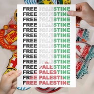 Sablon Print DTF Digital Palestine Free Palestine Flag Text Typography Ready To Iron Yourself