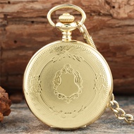 Steampunk Silver/Bronze/Golden Men Women Quartz Analog Pocket Watch Roman Number Chain
