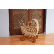 Rattan stroller, rattan stroller,/ stroller, toy stroller, doll stroller