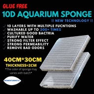 Aquarium 8D Filter Sponge / Fish Tank 8D Filter Wool / Aquarium Filter Cotton / Glue Free 8D无胶鱼缸过滤棉