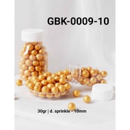 Gbk-0009-10 Sprinkles Sprinkle Sprinkel 30 Gram Mutiara Emas