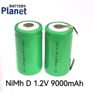 NiMh D Size 1.2V / 9000mAh Rechargeable Battery - Ship Fr Msia
