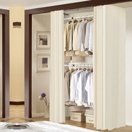 Stand Tall j Clothes Rack Simple Wardrobe Assembly Steel Pipe Thickened Fabric Cloakroom Wardrobe Si