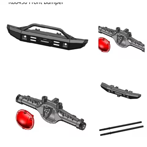 RGT Accessories R86389-B R86390-B R86450 R86451 R86418 for 136100V3FD 136100V3 1/10 Four-wheel Drive