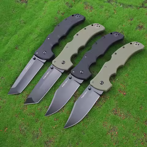 Recon 1 Folding Hunting Knife AUS10A Steel Camping Tactical Tanto Knife Outdoor Portable Bushcraft S