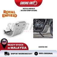Royal Enfield Silver Sump Guard Hunter 350 | 3mm Aluminium | Sheng Fatt RE Accessories