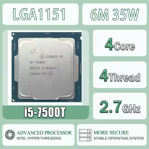 Intel Core I5-7500T 2.7GHz 4 Core 4 Thread CPU Server 6M 35W I5 7500T Desktop Processor I5 7500T Int