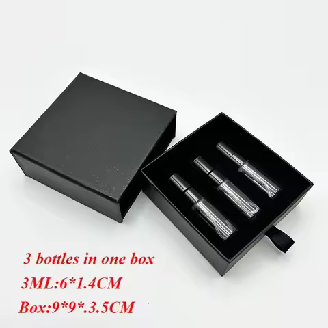 18PCS/LOT 3ml Perfume Atomizer Refillable with Box Packaging 3 Bottles in Box Perfume Perfume Box Pa