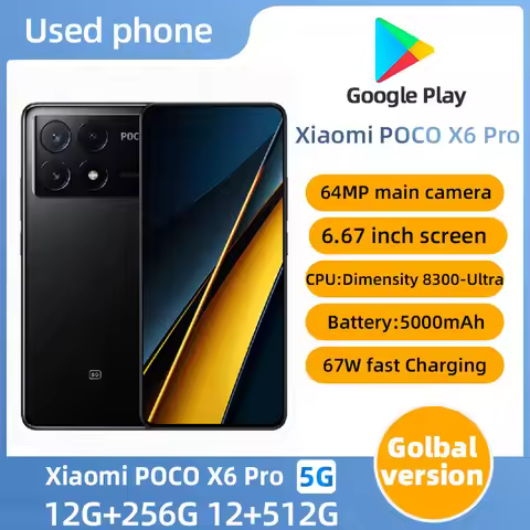 Xiaomi POCO X6 Pro 5g Android SmartPhone CPU Dimensity 8300-Ultra 6.67-Inches Screen 256GB ROM 64MP 