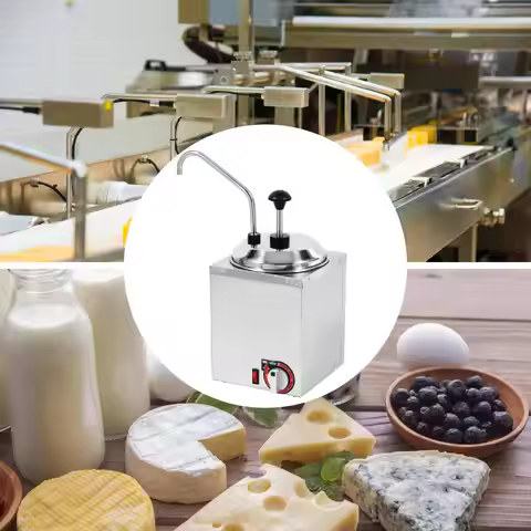 Cheese Dispenser Easy to Clean Sauce Warmer Hot Fudge Warmer Stainless Steel for Party Hot Chocolate