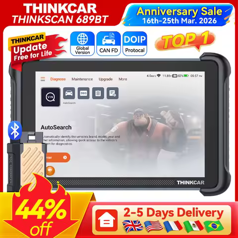 Lifetime Free Update THINKCAR THINKSCAN 689BT OBD2 Diagnostic All System Diagnosis ECU Coding Bi-dir