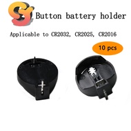 10pcs In-Line CR2032 Button Battery Holder Button 2025 Battery Box 2016 Shell Battery Button 3V Batt