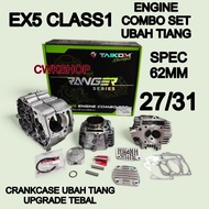 EX5 CLASS ENGINE COMBO HEAD BLOCK SPEC 60mm 62mm 65MM TAIKOM COMBO UBAH TIANG