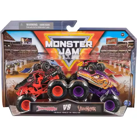 Monster Jam 1:64 Scale Die-Cast Monster Trucks 2-Pack, Kids Toys for Boys Ages 3 and Up
