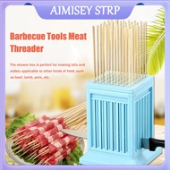 【Fast Delivery】Meat Skewer Maker Wear Meat String Machine BBQ Meat Beef Tofu Slicer Kebab Maker Box Multifunctional Meat Skewer Machine Barbecue Beef Tofu Slicer Hot Pot Skewer