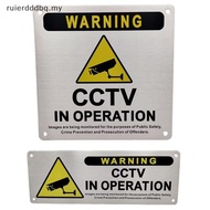 XXHZ Reflective Metal CCTV Sign 24 Hours Video Surveillance Warning Board for Shop Mall Entrance Wat
