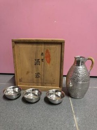 日本錫製清酒壺及酒杯套裝