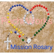 Handmade World Mission Rosary (8mm Sago Beads)