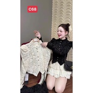 C68 - Lace Shirt with Pointed Flap Sleeves