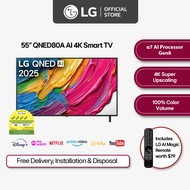LG QNED AI 55QNED80A 55" 4K Smart TV | Magic Remote | webOS 25