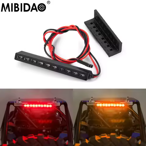 MIBIDAO 65mm RC Car Roof LED Light Bar Light 32mm For 1/10 Axial SCX10 II 90046 AXI03006 TRX4 CC01 D