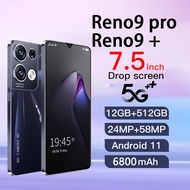 【รับประกัน1ปี】2023ใหม่ของแท้ 0PP0 Reno9 Pro 5G 7.5นิ้ว โทรศัพท์มือถือ รองรับ2ซิม Smartphone 4G/5G โทรศัพท์สมา แรม16GB รอม512GB โทรศัพท์ถูกๆ Android12.0 มือถือ Mobile phone ส่งฟรี มือถือราคาถูกๆ โทรศัพท์สำห รับเล่นเกม โทรสับราคาถูก Reno9+ 5G โทรศัพท์ ถูกๆ