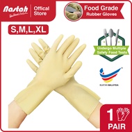 Nastah Food Grade Gloves Reusable Latex Unlined Gloves NUL1 Safe For Raw Meat Fish Handling