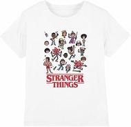 Cartoon Characters Kids T-Shirt, White, 7-8 Jahre