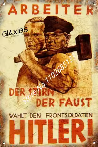 Vintage Advertising WW2 Tin Sign German Elect Classic Tin Sign Metal Sign Metal Decor Wall Sign Wall