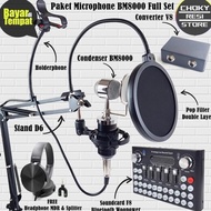 Terlaris Paket Microphone BM8000 Full Set Plus Soundcard F8