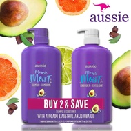 พร้อมส่งนำเข้าจากUSA🇺🇸แพคคู่ Aussie Miracle Shampoo & Conditioner with Avocado & Jojoba oil - 26.2 f