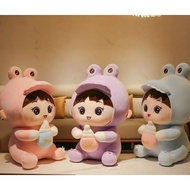 Boneka candy doll custom buaya pegang dot 35cm bahan plush