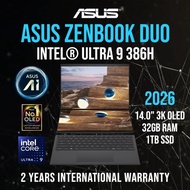 (LOCAL) 2026 Asus Zenbook Duo | 14.0" Duo OLED 3K HDR Touch Screen | Intel® Ultra 9 386H | 32GB Ram 