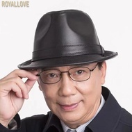 Royal Unisex Vintage Small Brim Hat Casual Soft Gentleman Hats Faux-leather Jazz Hat