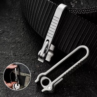 Titanium Alloy EDC Keychain Carabiner Hook Clip Hanging Buckle Pocket Clip EDC Tools