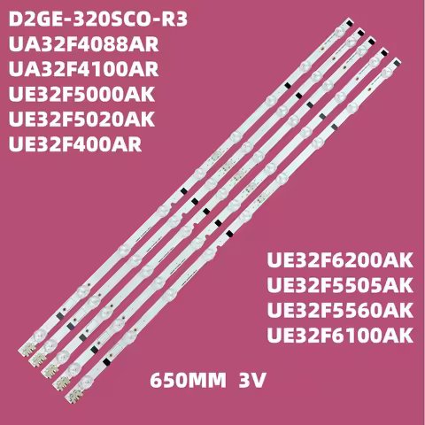 5pcs LED Backlight strip 9lamp 2013SVS32H D2GE-320SC0-R3 For UE32F6100AK UA32F5000AR UE32F5000AS CY-