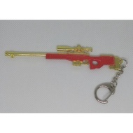 Keychain PUBG AWM Sniper redgold