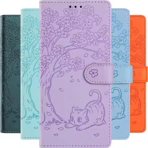Lovely Cat Under Tree Case For Huawei Enjoy 8 7S Honor X5B X5C Plus X6A X6C X7 X7B X7D X8 X8A X8C X9
