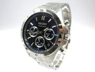 SEIKO 精工手錶 Spirit 石英計時碼表 8T63-00D0 藍色錶盤 銀色 x 藍色系列