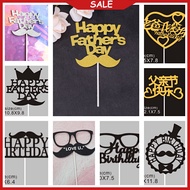 SALE 20Kinds Happy Father's Day Glitter Paper Cake Topper Cupcake Decor Baking Decoration Birthday C