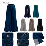 Scuba Women Palazzo Skirt Long Women Pants Pantskirt Viral Seluar Perempuan (Fit up to 110 Kg)