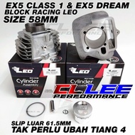 BLOCK LEO 58MM - EX5 DREAM W100 , EX5 CLASS 1 TAK PERLU UBAH TIANG 4 SLIP 61.5MM BLOCK RACING