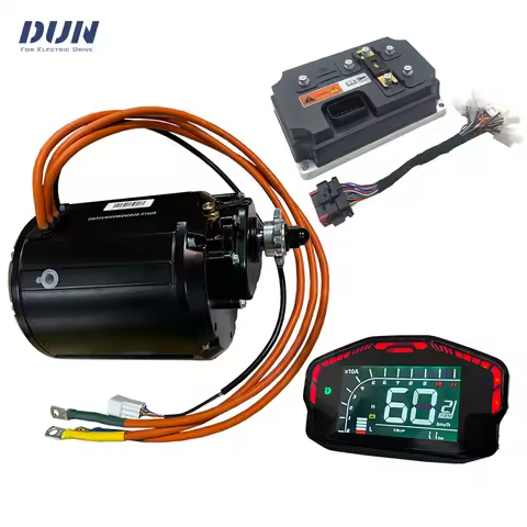 QS138 90H 4KW V3 Liquid Cooled PMSM Motor Kits With Reduction Gears Box,VOTOL EM260S Controller,DKD