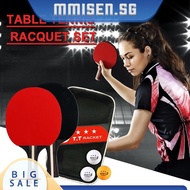 [mmisen.sg] Ping Pong Paddle 2 Rackets &amp; 3 Balls Ping Pong Paddles Set for Advanced Training