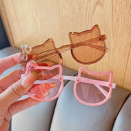 Children's Glasses for Girls with Cute Bow Cat Shape D171