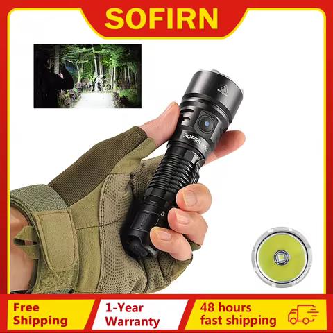 Sofirn SK40 21700 Rechargeable Flashlight SFT70 LED 3200lm Powerful Tactical Torch 580M Long-Range W