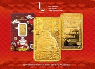 5 GRAM LJewellery PAMP Suisse 999.9 (24k) GOLD BAR 2024 LIMITED EDITION LAUGHING BUDDHA- G5