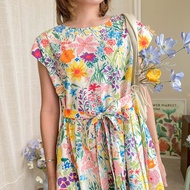 katji / พร้อมส่ง ชุดเดรสผูกโบว์ Ribbon Dress ผ้าคอตตอล